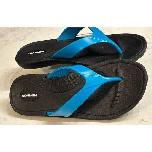 OKABASH Flip-Flop Orthopedic Sandal Turquoise Large Size 9.5-10.5 Womens QK Ship - Picture 9 of 13